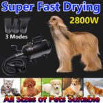 2800W Dog Blow Dryer Adjustable Speed Temperature Control with 3 Nozzles, Extendable Hose for Pet Hair Grooming, Vehicle Dryer - Image 8