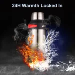2L Stainless Steel Thermal Bottle Portable Vacuum Flask Insulated Hot Water Bottle Thermos for Home Car Outdoor Travel Camping - Image 5