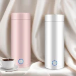 Electric Kettle 304 Stainless Steel 400ml Tea Coffee Water Cup insulation with Auto Shut-Off Boil Dry Protection for Travel