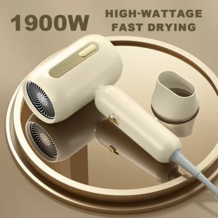 Professional Hair Dryer 1900W Low Noise Quick Dry Hot Cold Temperature Adjustable Hair Dryer Negative Ionic Hair Care Blow Dryer