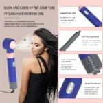 Curling Iron For Hair 5 In 1 Curling Stick Set Fast Heating With Curlers Hair Straight hair comb Hair dryer head - Image 5