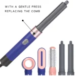 Professional 5-in-1 Hair Dryer Brush Curling Iron with Fast Heating Diffuser & Comb Attachments for Hair Styling - Image 5