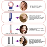 Professional 5-in-1 Hair Dryer Brush Curling Iron with Fast Heating Diffuser & Comb Attachments for Hair Styling - Image 4