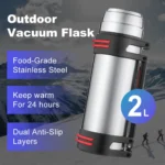 2L Thermal Water Bottle Large Capacity Stainless Steel Vacuum Insulated Flasks Thermos Bottle for Home Travel Hiking Camping - Image 9