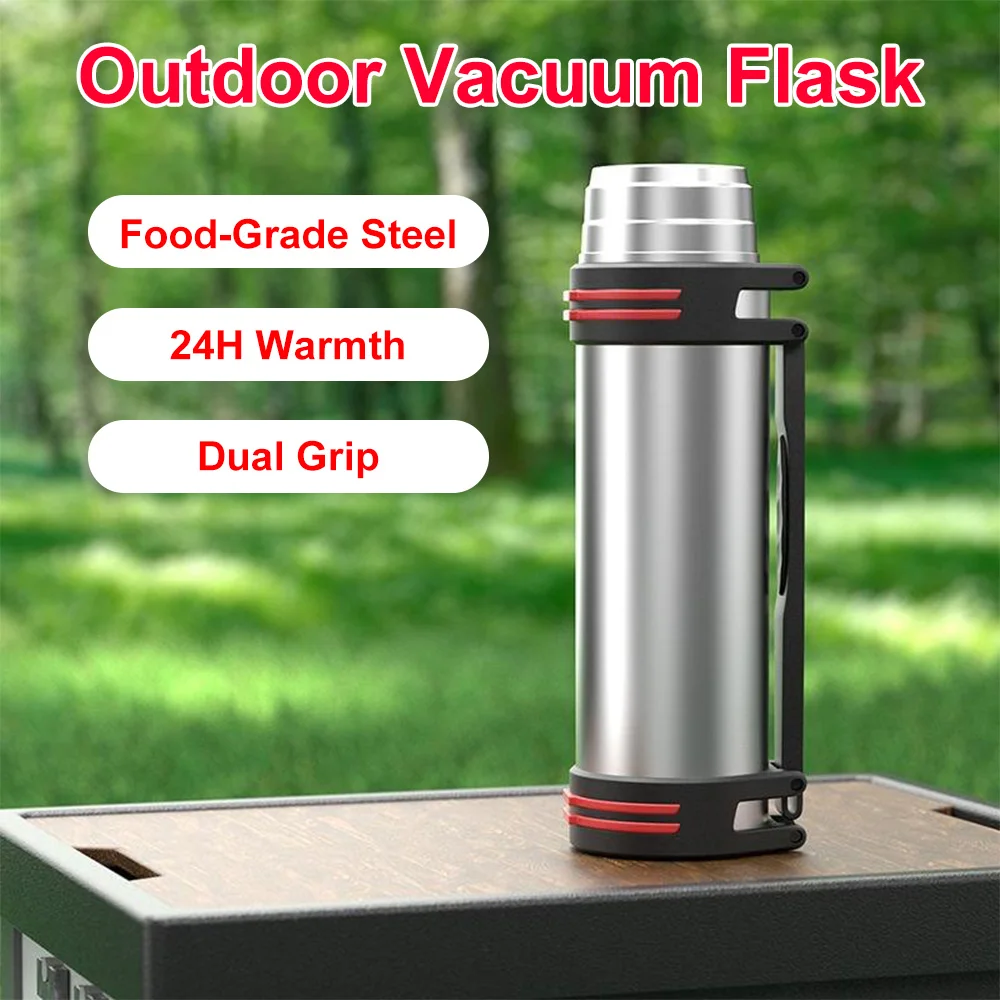 kf-Afa3eead126574d2e980db2d07b260196R 2L Thermal Water Bottle Large Capacity Stainless Steel Vacuum Insulated Flasks Thermos Bottle for Home Travel Hiking Camping - Image 1