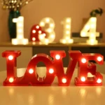 Alphabet Letter LED Lights Luminous Number Lamp Battery Warm Night Light for home - Image 7