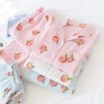 large size pajamas women cotton crepe cotton long sleeve  simple and comfortable - Image 8