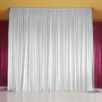 6.5ft Silk White Backdrop Drapes Curtain Wedding Ceremony Party Home Window Decor - Image 2