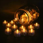 Set of 12 Waterproof LED Tea Lights Submersible Battery Operated LED Candle For Wedding Fountain Vases Tub Fish Tank Pond Lights - Image 9