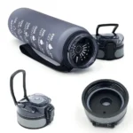 1L Tritan Material Water Bottle With Bounce Cover Time Scale Reminder Frosted Leakproof Cup For Outdoor Sports Fitness - Image 5