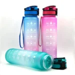 1L Tritan Material Water Bottle With Bounce Cover Time Scale Reminder Frosted Leakproof Cup For Outdoor Sports Fitness - Image 22