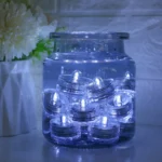 Set of 12 Waterproof LED Tea Lights Submersible Battery Operated LED Candle For Wedding Fountain Vases Tub Fish Tank Pond Lights - Image 26