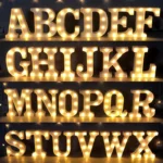 Alphabet Letter LED Lights Luminous Number Lamp Battery Warm Night Light for home