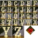 Alphabet Letter LED Lights Luminous Number Lamp Battery Warm Night Light for home - Image 14