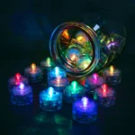 Set of 12 Waterproof LED Tea Lights Submersible Battery Operated LED Candle For Wedding Fountain Vases Tub Fish Tank Pond Lights - Image 17