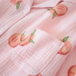 large size pajamas women cotton crepe cotton long sleeve  simple and comfortable - Image 29