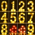 Alphabet Letter LED Lights Luminous Number Lamp Battery Warm Night Light for home - Image 10