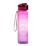1L Tritan Material Water Bottle With Bounce Cover Time Scale Reminder Frosted Leakproof Cup For Outdoor Sports Fitness - Image 15