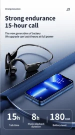 Bone Conduction Wireless Earphone Sport Swimming Bluetooth Compatible Headphone Hand Free With Mic For Sports Earbuds - Image 9