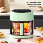4.5L Smart Electric Air Fryers Oil-free Automatic Household Kitchen 360°Baking Convection Oven Deep Fryer Visible Window EU 220V - Image 2
