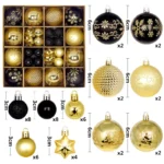 44Pcs 3/6CM Christmas Ball Christmas Tree Decoration Ornaments for Home Decor - Image 8