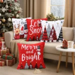 4pcs Merry Christmas Cushion Cover Home Decorations - Image 6