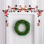 Wooden Santa Door Corner Decor Snowman Reindeer Pendant Christmas Cartoon Door Frame Decor - Image 3