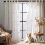 White Sheer Curtains Drapes 132CM Width for Living Room Grommet Top Lightweight Airy Gauzy Light Filtering Window Treatments - Image 16