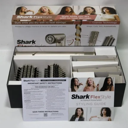 Shark HD430 FlexStyle Negative Ion Hair Dryer&Air Styler Wrap,Powerful Airwrap Brush & Multi-Styler With Auto-Wrap Curlers