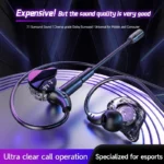 Gaming Earbud Gamer Headphone With Dual Microphones Typec&3.5mm In-ear Earphones HiFi Stereo Headsets Sport with Mic for Samsung - Image 3