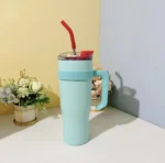 New Insulated Cup Bingba Cup 304 Stainless Steel Water Cup for Girls with Straw Large Capacity 1.2L - Image 11
