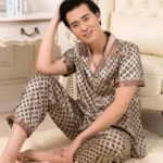 Pajamas Men Spring Summer Thin Ice Silk Luxurious - Image 5