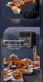 10L Large Capacity Electric Air Fryers Oil-free Automatic Household Kitchen 360°Baking Convection Oven Deep Fryer without Oil - Image 19