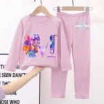 Cute K Pop Demon Hunter Pajamas for Children Cartoon Letter Printed Nightgown Children Kawaii Loungewear - Image 5