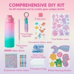 JOYFY Decorate Your Own Water Bottle Kits Mermaid DIY Gem Diamond Painting Crafts for Girl Birthday Gift Christmas - Image 4