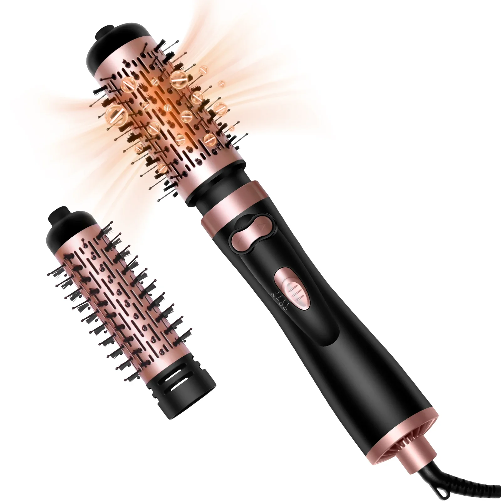 kf-S06546647cee945349524c06da3b8e99d8 2-In-1 Hot Air Brush And Rotating Hair Dryer Multifunction Electric Hair Styler Comb - Image 1