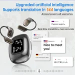 UYUXIO AI Translating Earphone OWS Real Time Translation Earbuds with 144 Languages Ear Buds with LCD Touch Screen Headphone - Image 8