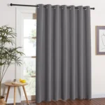 1 Panel Blackout Patio Sliding Door Curtains Grommet Room Divider Thermal Insulated Curtain Drapes for French Door Living Room - Image 2