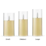 Flameless Candles Acrylic Pillar Candle Soft Light Battery Operated Flickering Candle for Romantic Ambiance - Image 6