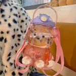 Cute Bear Cup Various Modes of 1000ml/1400ml Tumbler with Straw Kawaii Water Bottle For Girl Kid Outdoor Drinking Kettle - Image 5