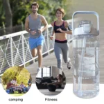 2L Sport Water Bottle With Straw Portable Leak-Large Capacity Water Cup With Motivational Quote Time Marker - Image 60