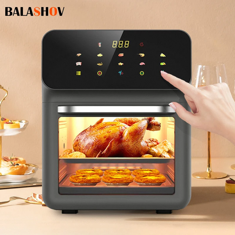 kf-S0ab8ce42aa6e42e58a3b9acf43092c0al 10L Large Capacity Electric Air Fryers Oil-free Automatic Household Kitchen 360°Baking Convection Oven Deep Fryer without Oil - Image 1