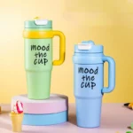 1000ML Thermal Water Bottle 32oz Large Capacity With Straw Stainless Steel Thermos Bottle Cold and Hot Thermos Cup - Image 2