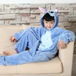 Disney Lilo Stitch Pajamas Children Cartoon Plush Kigurumi Onesies - Image 4
