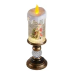 Voltsify Decorative Christmas Snow Globe LED Candle Lamp with Music Function - Image 2