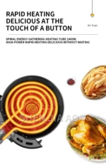 6.5L Air Fryer TC-JD01A Household Large Capacity Electric Fryer Smart Multi-function Oven Kitchen Baked Egg Tart/Roast Chicken - Image 9