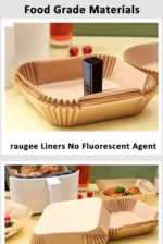 Air Fryer Liners Disposable 100pcs Parchment Paper Square Liners Round Liners Free of Bleach Non-Stick Oil-proof and Waterproof - Image 10