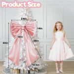 1pcs Bow Decor Large Bow for Room, Coquette Giant Ribbon Tie for Christmas Birthday Wedding Party Backdrop Wall Decor - Image 10