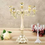 European Candle Holders Metal Candle-Stick Stand Home Decoration Bedroom Lighting Romantic Wedding Confession Essential 5 Heads - Image 8