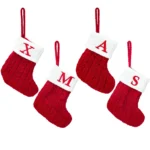 Christmas Socks Knitting Snowflake Letter Stocking Christmas Decoration - Image 12